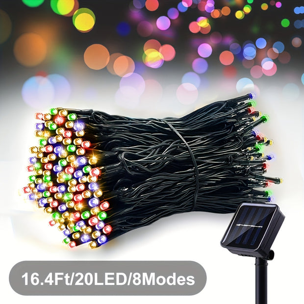 Solar LED String Lights - Outdoor Waterproof Decorative Lighting