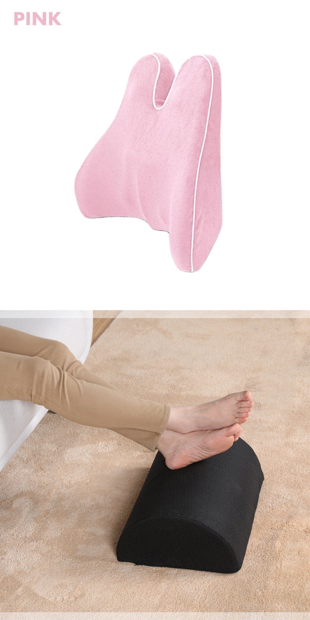 Orthopedic Lumbar Support Cushion - Memory Foam Back Support Pillow