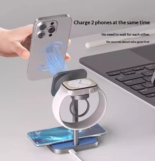 3-in-1 Basketball Hoop Wireless Charging Stand - Magnetic Desktop Charger