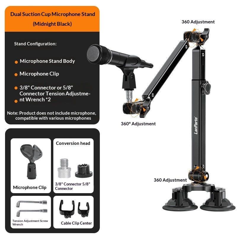 Heavy-Duty Microphone Boom Arm - Professional Suspension Stand