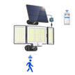 348 LED Solar Motion Sensor Lights Outdoor - 2500LM Waterproof Security Light with Remote | 3 Heads