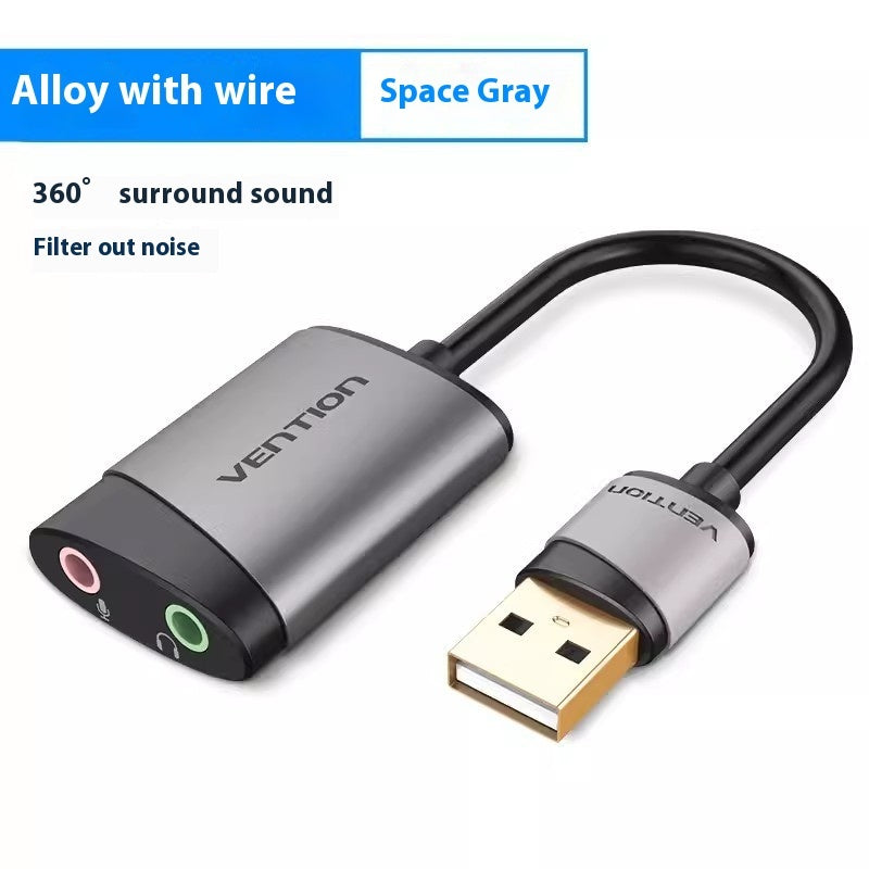 USB Audio Adapter - External Sound Card for Gaming & Streaming