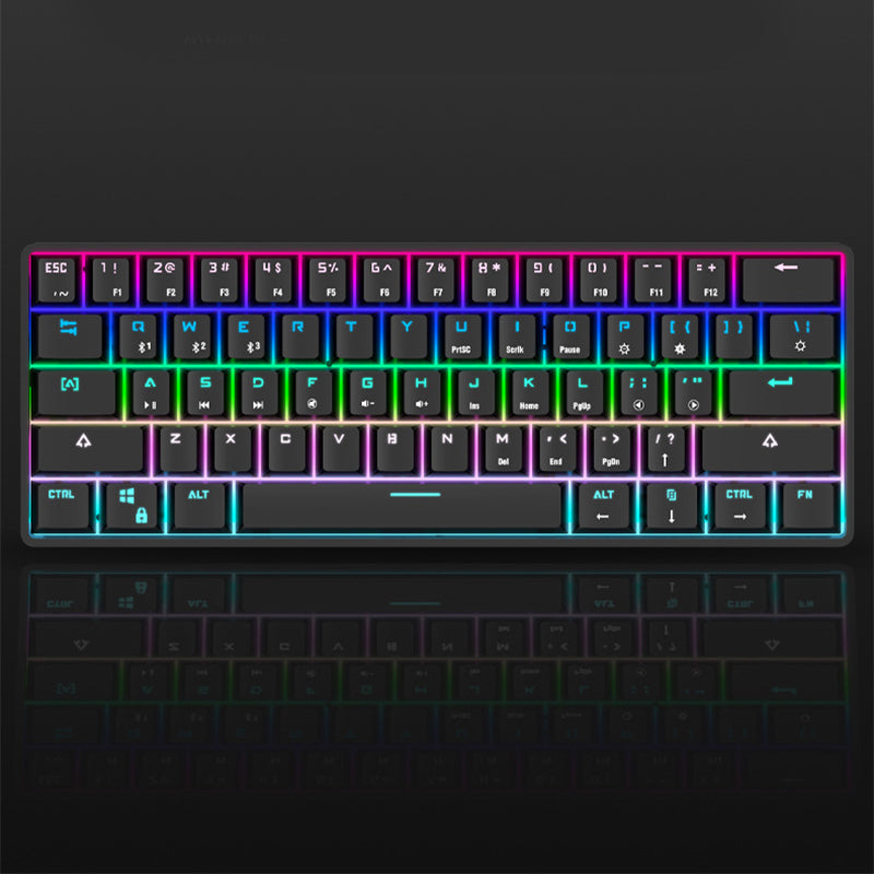 Wireless Bluetooth Mechanical Keyboard - Colorful PBT Keycaps Gaming Keyboard