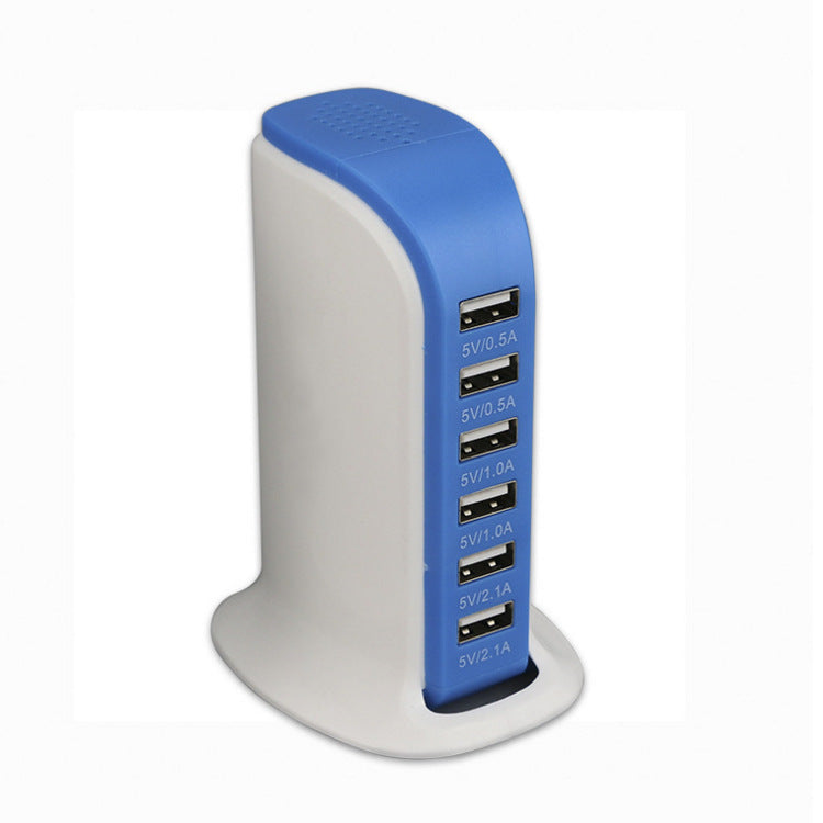 6-Port USB Power Strip Charger - Multi-Device Charging Station