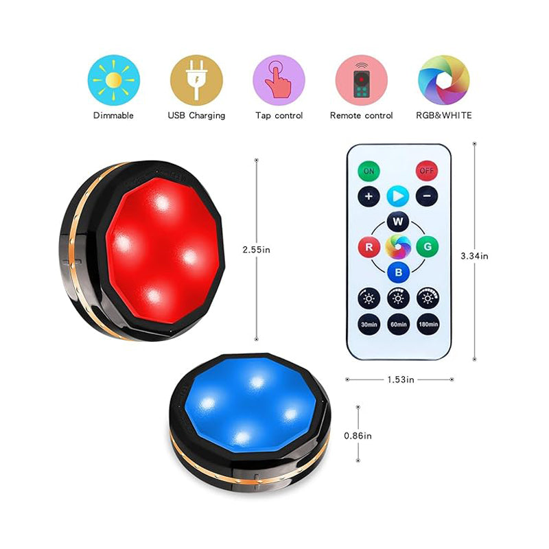 Motion Sensor Lights 3-Pack - Rechargeable LED Under Cabinet Lights | Wireless Closet Night Lights