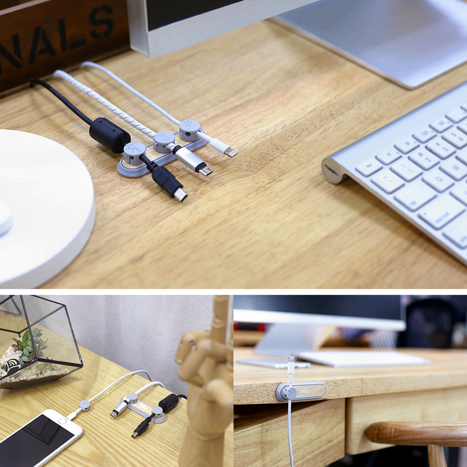 Magnetic Cable Organizer - Desktop Cable Management Clips Set