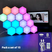 Modular RGB Wall Light Panels - App Controlled Gaming Atmosphere Lighting