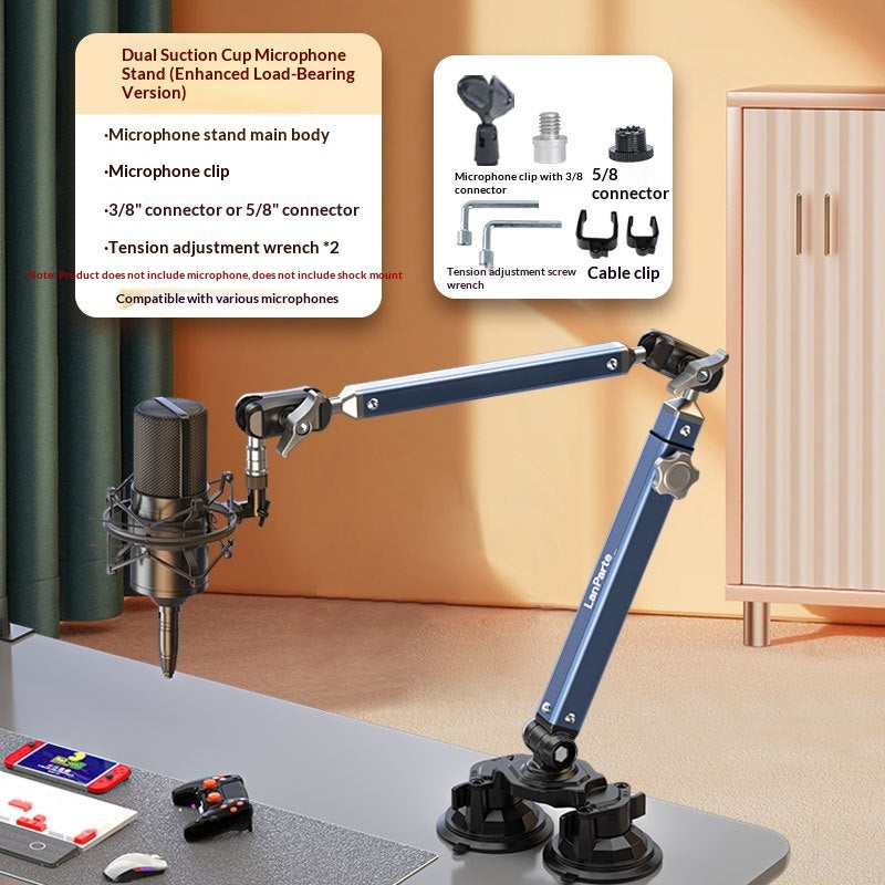 Heavy-Duty Microphone Boom Arm - Professional Suspension Stand