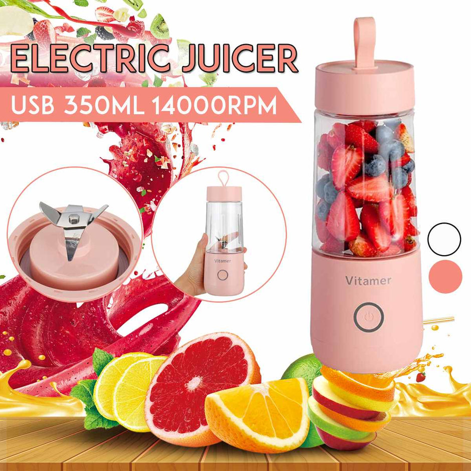 Portable Blender 350ml - USB Rechargeable Personal Smoothie Blender Juicer Cup