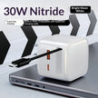 30W GaN Retractable Fast Charger - Compact USB-C Travel Adapter
