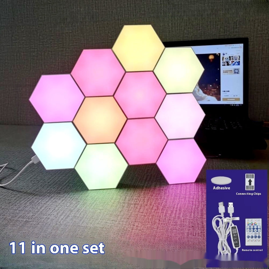 Modular RGB Wall Light Panels - App Controlled Gaming Atmosphere Lighting