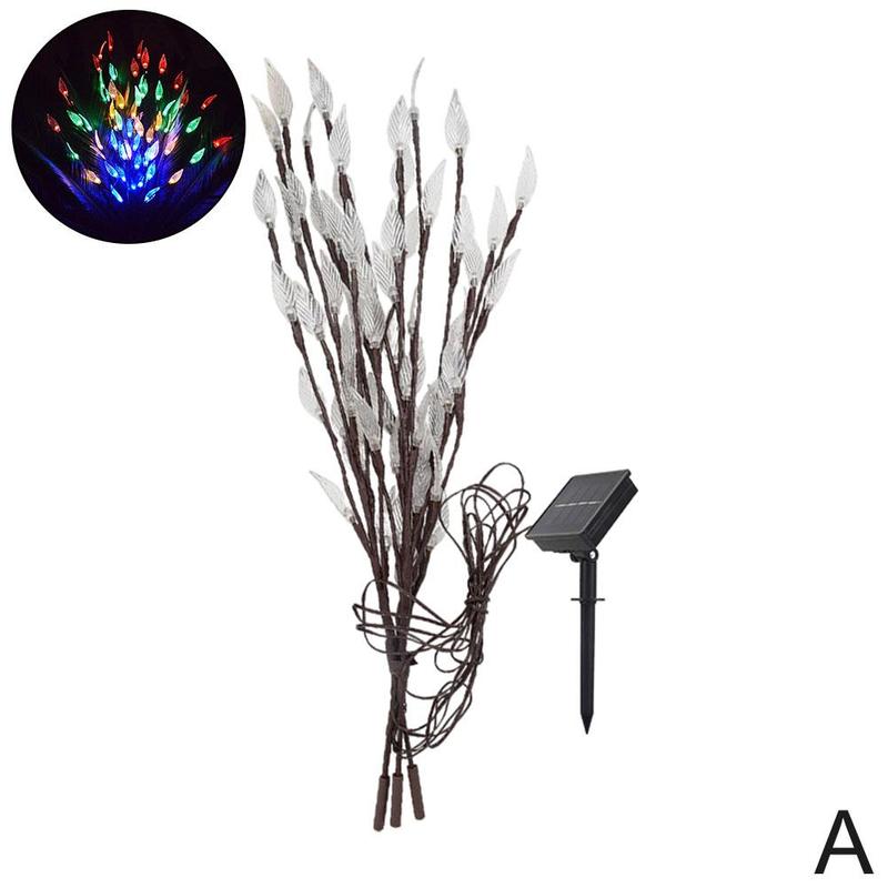 Solar Leaf Lawn LED String Lights - Waterproof Outdoor Decor