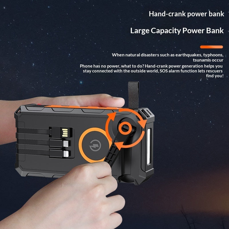 20000mAh Solar Hand Crank Power Bank - Emergency Portable Charger