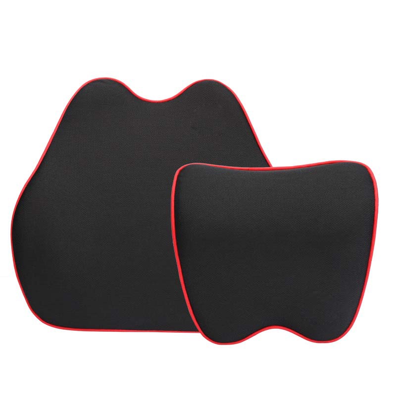 Car Headrest & Lumbar Support Set - Memory Foam Ergonomic Cushion