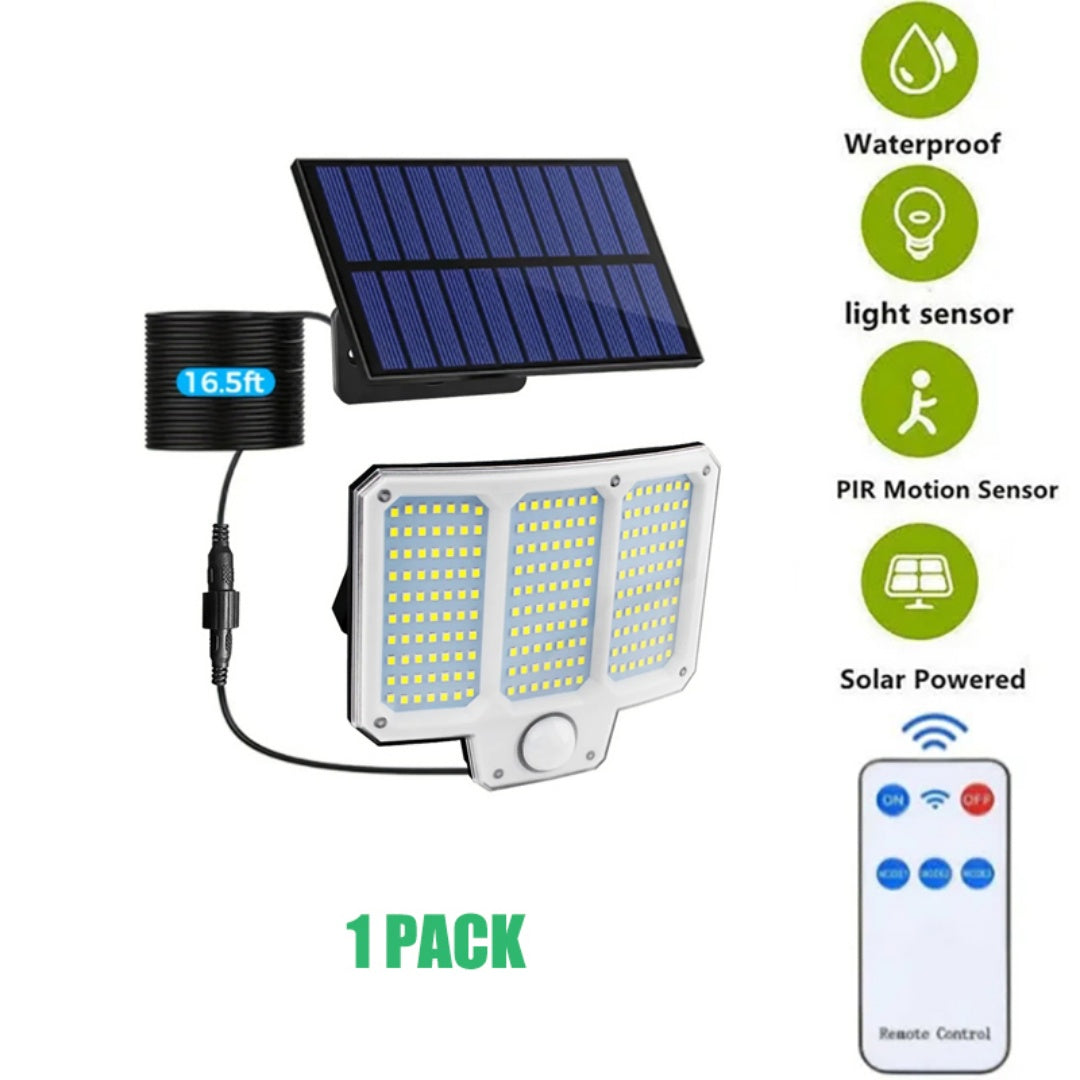 210 LED Solar Motion Sensor Light - Super Bright Outdoor Security Wall Lamp