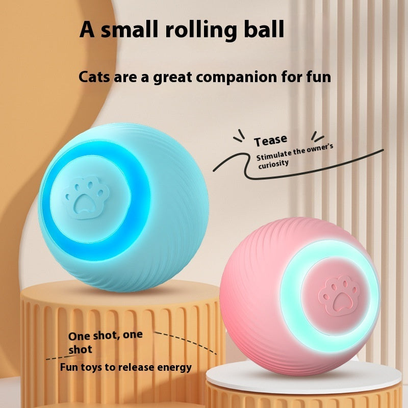 Smart Interactive Cat Ball Toy - USB Rechargeable Automatic Rolling Ball for Indoor Play
