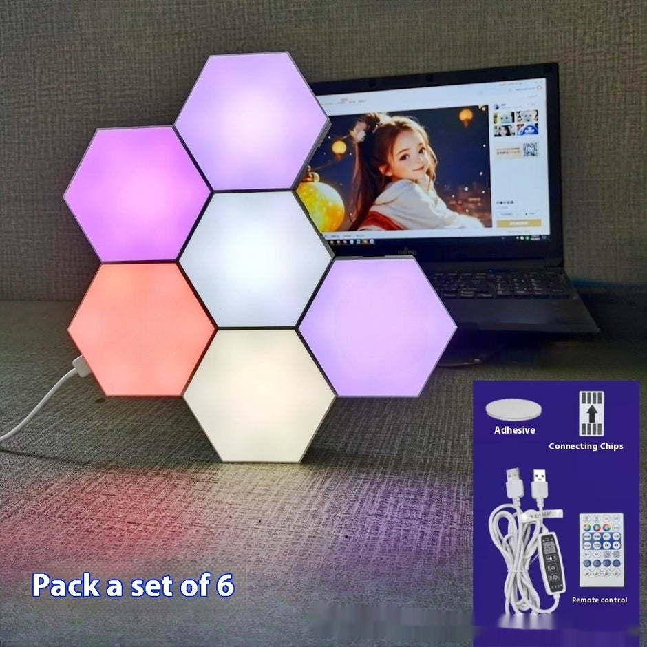 Modular RGB Wall Light Panels - App Controlled Gaming Atmosphere Lighting