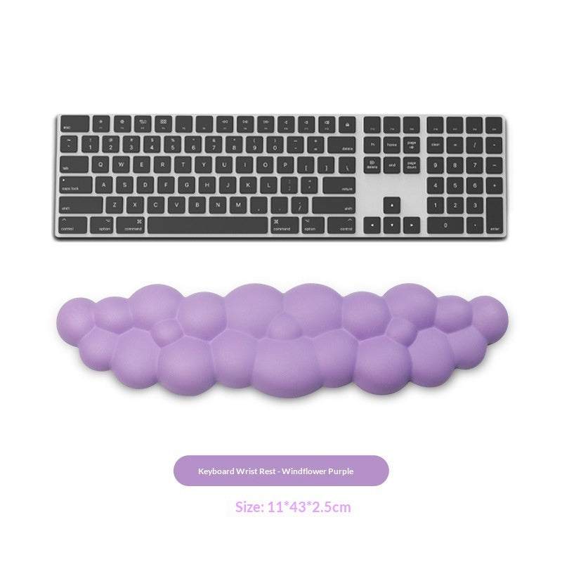 Cloud Wrist Rest Mouse Pad - Ergonomic Keyboard Support Cushion