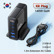140W GaN Digital Display Fast Charger - 3C2A Multi-Port Station