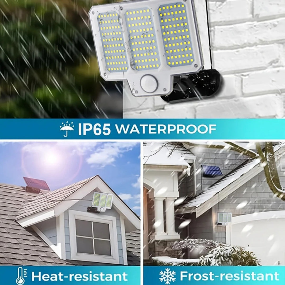 210 LED Solar Motion Sensor Light - Super Bright Outdoor Security Wall Lamp