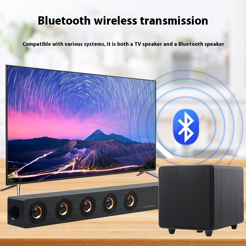 Active Subwoofer - 50W Wall-Mounted 6-Inch Home Theater Bass Speaker