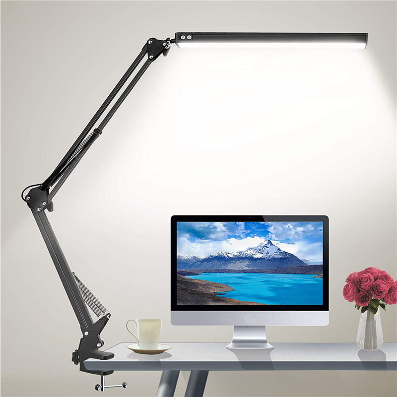 USB Clip-On Desk Lamp - Adjustable LED Task Light with 3 Colors