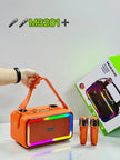 Karaoke Speaker System - Portable Bluetooth Speaker with Dual Microphones