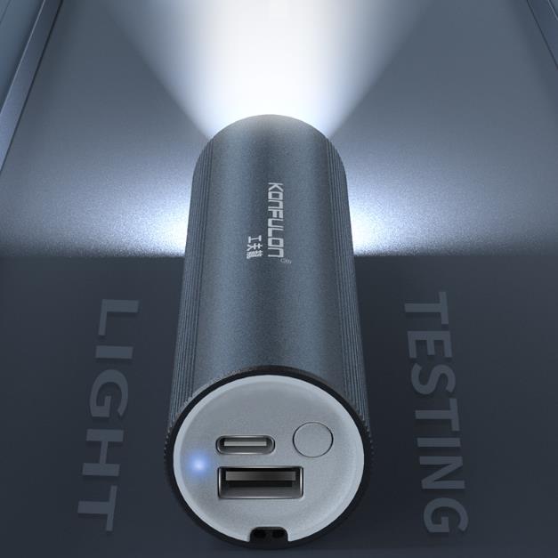 LED Flashlight Power Bank - 5000mAh Portable Charger with Light