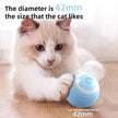 Smart Interactive Cat Toy Ball - Automatic Rolling USB Rechargeable with Intelligent Obstacle Avoidance