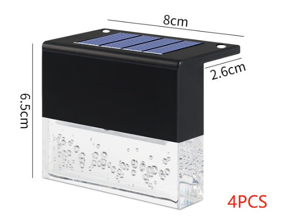 Solar LED Step Fence Light - Waterproof RGB Color Changing | IP65 Outdoor Stair & Deck Lighting