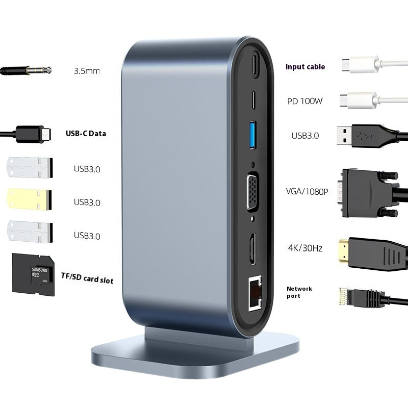 USB-C Docking Station - Multi-Port Hub Adapter for Laptop
