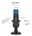 RGB USB Condenser Microphone - Gaming & Streaming Mic with LED