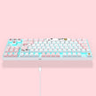 87-Key RGB Mechanical Gaming Keyboard - Green Switch TKL with Metal Panel