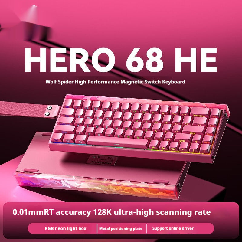 Magnetic Switch Gaming Keyboard - RGB Wired Mechanical Keyboard with Premium Keycaps
