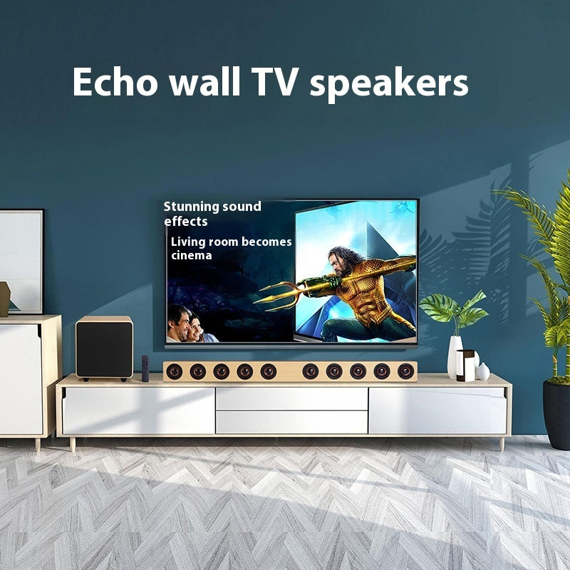 Active Subwoofer - 50W Wall-Mounted 6-Inch Home Theater Bass Speaker