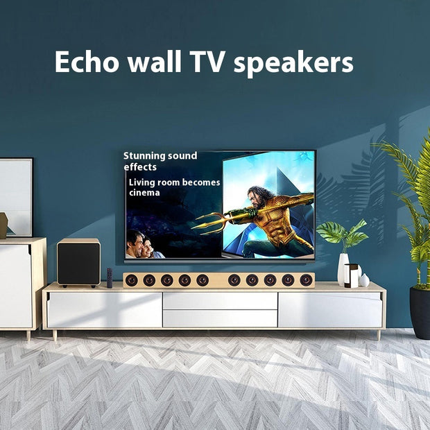 Active Subwoofer - 50W Wall-Mounted 6-Inch Home Theater Bass Speaker