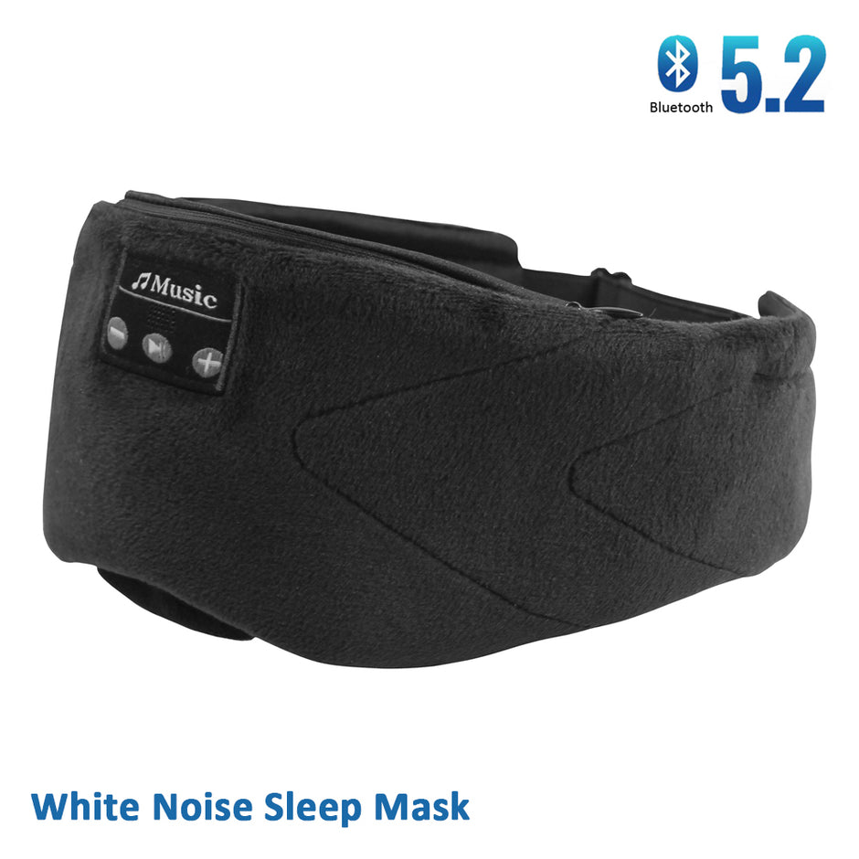 Bluetooth Sleep Mask - 20 White Noise Sounds & 15-Hour Battery