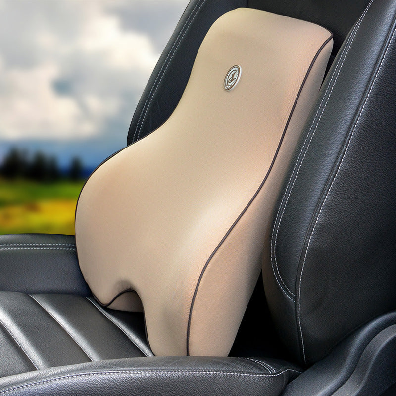 Memory Foam Lumbar Support Set - Headrest & Back Cushion Combo