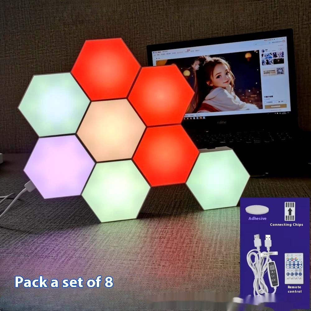 Modular RGB Wall Light Panels - App Controlled Gaming Atmosphere Lighting
