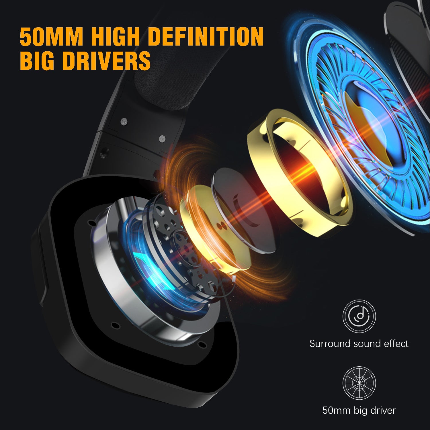 RGB Gaming Headset - Wired PC PS4 Headphones with Microphone
