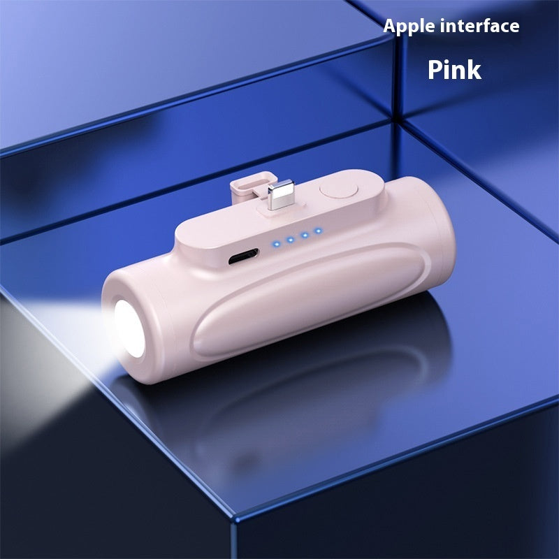 5000mAh Power Bank with LED Flashlight - Portable Charger with 200m Beam