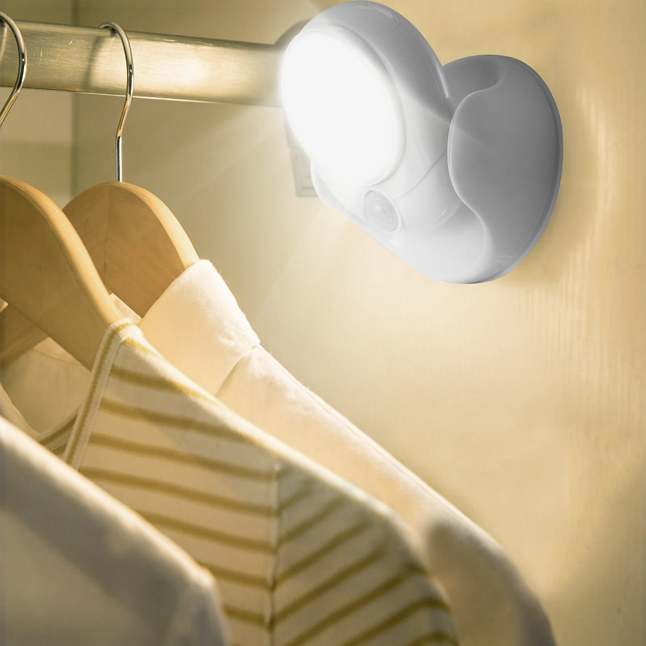 Wireless LED Spotlight - 300 Lumens Motion Sensor Light | 360° Rotatable Battery Operated for Closet & Bathroom