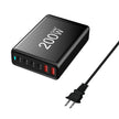 200W GaN High Power Charger - Multi-Device Fast Charging Station