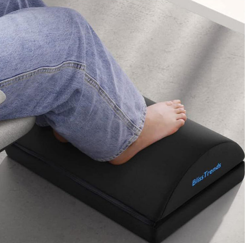 Adjustable Memory Foam Foot Rest - Ergonomic Leg Pillow with Riser