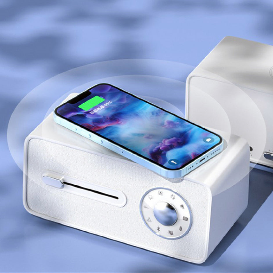 White Noise Machine - Bluetooth Speaker with Wireless Charging