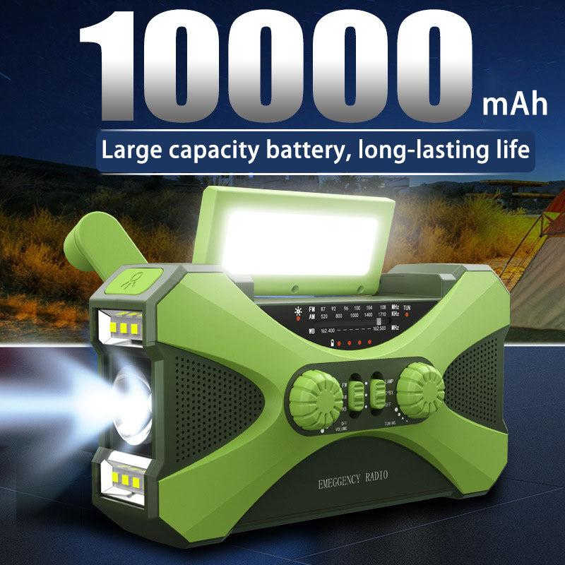 Emergency Radio Power Bank - 3-in-1 Solar Hand Crank AM/FM/NOAA