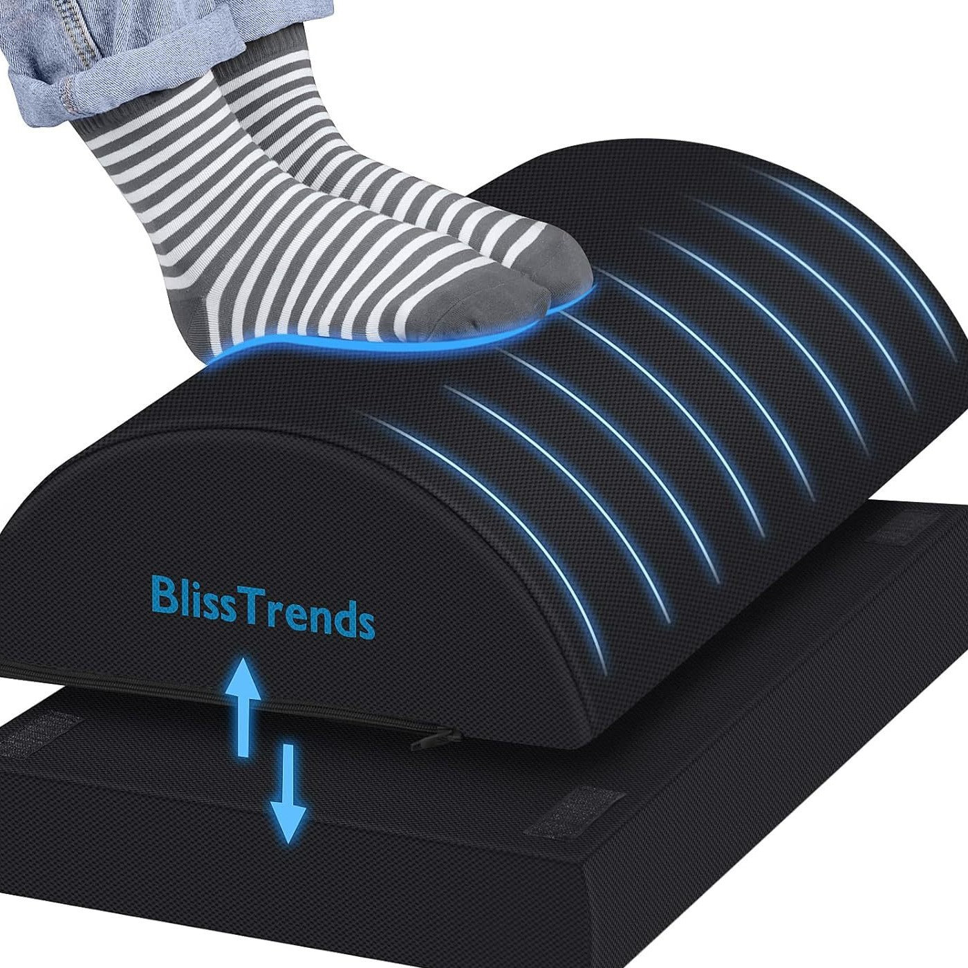Adjustable Memory Foam Foot Rest - Ergonomic Leg Pillow with Riser