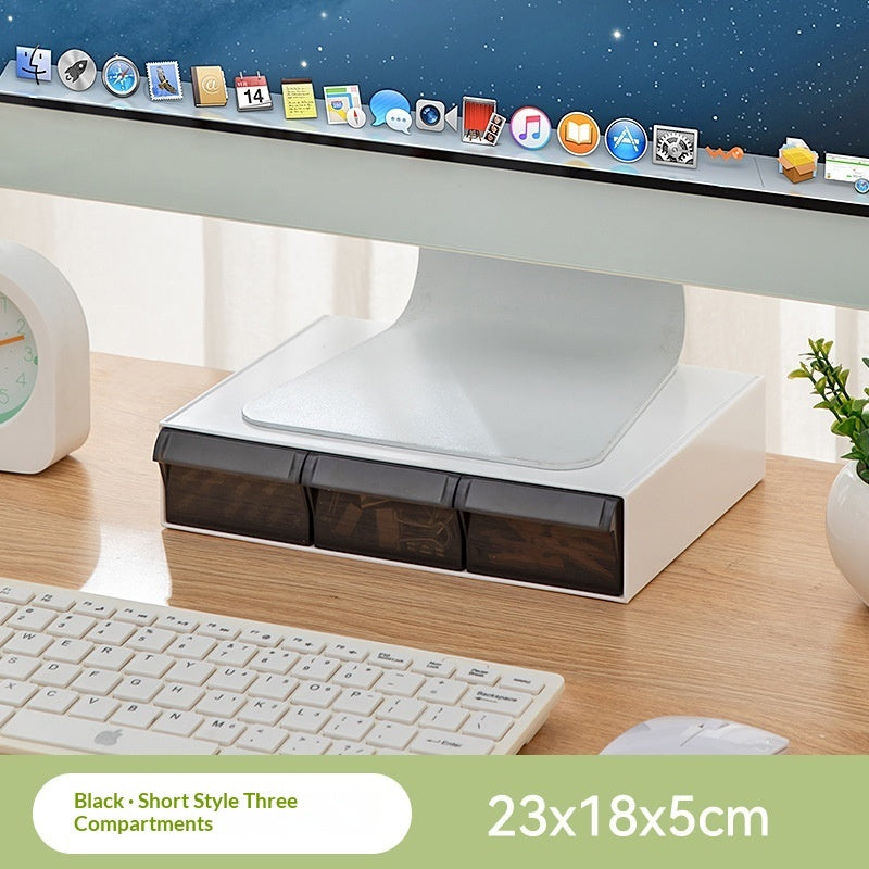 Desktop Monitor Riser with Drawers - Multi-Tier Storage Organizer