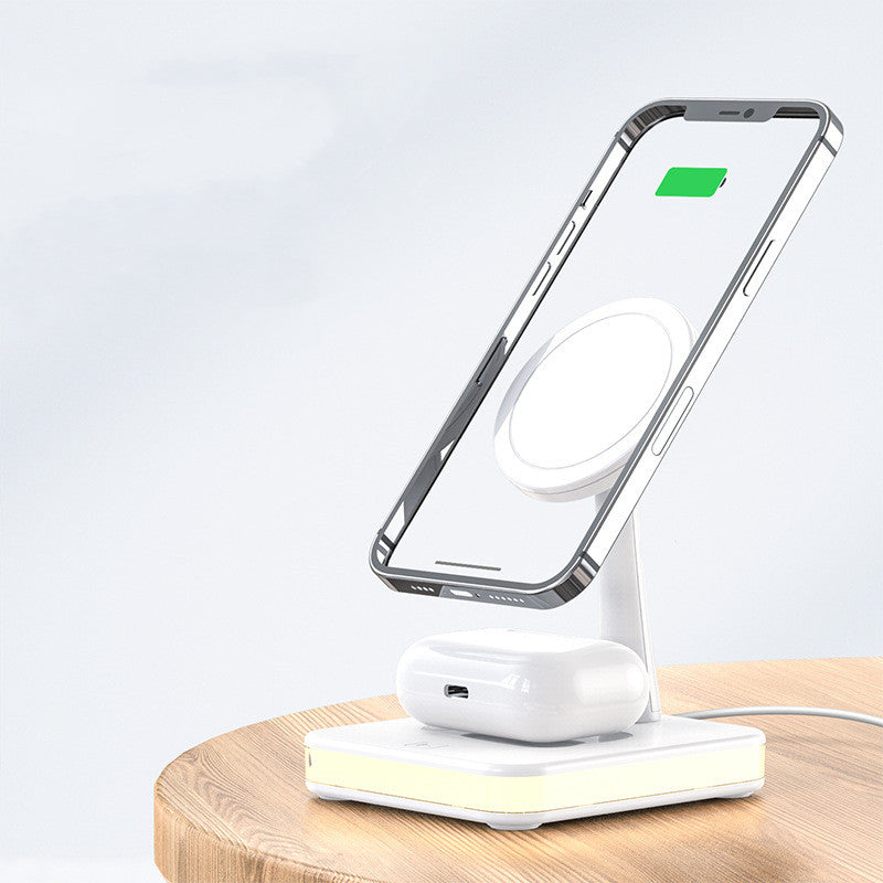 4-in-1 Magnetic Wireless Charger Stand - Fast Charging Dock Station