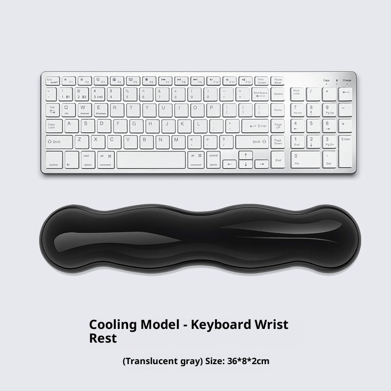 Silicone Keyboard Wrist Rest - Cool Touch Ergonomic Support Pad